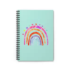 Boho Colorful Rainbow Journal, Colorful Notebook, Inspirational Diary, Back to School Gift for Kids, Pastel Rainbow Journal, Rainbow Gifts, Back to School Supplies, Aesthetic Journal with Rainbow Cover, Rainbow Stationary Gift