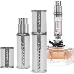 GF00WHS Refillable Travel Perfume Atomizer Bottle, 5ml Perfume Dispenser Bottom-Fill, Leak-& for Men &, for Travel, Gifting & Daily Use (WHS)