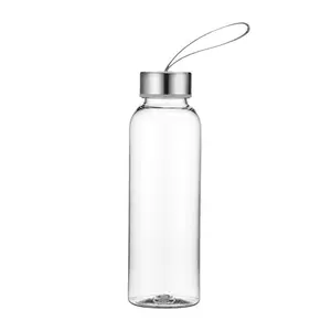 Clear Water Bottle with Lid & Lanyard, Sports Water Bottle, Portable Drinking Cup for Outdoor Sports, Reusable Water Bottle, Water Storage Bottle