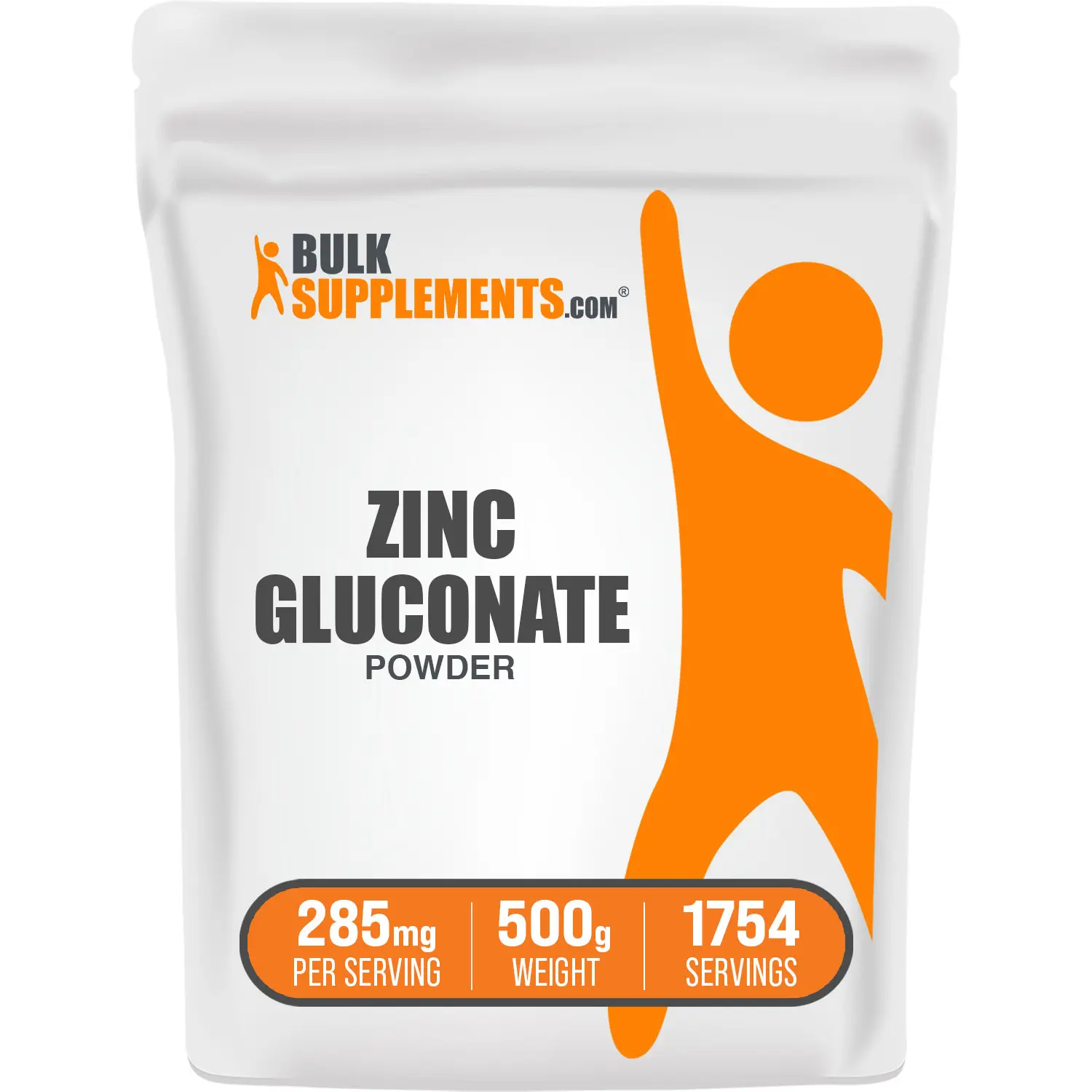 BulkSupplements - Zinc Gluconate Powder - Immune - Eye Health -500g - 285mg per Serving