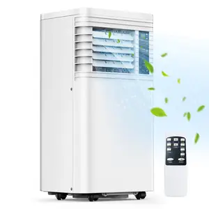 【SummerVibes】COWSAR 8,000 BTU Portable Air Conditioners Cool Up to 350 Sq.Ft, 4 Modes Portable AC with Remote Control, LED Display, 24Hrs Timer, Installation Kits for Home/Office/Dorms, White summerwins
