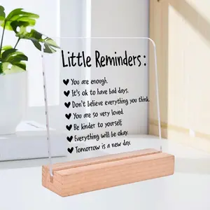 Little Reminders Acrylic Sign Plaque, Uplifting Motivational Decoration for Home Office Study Room, Perfect Gift for Son from Mom and Dad