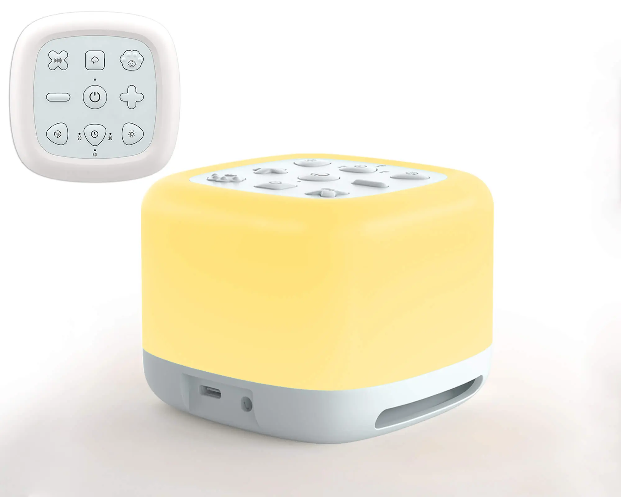 Portable Sound Machine with Night Light for Travel Home,White Noise with Bluetooth Speaker,Rechargeable Sound Machine,40 Non-Looping Soothing Sounds for Baby&Kids