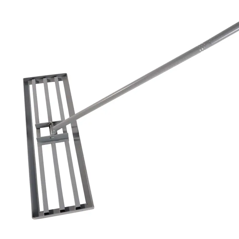 Lawn leveling rake, 79.5 long handled heavy-duty tool lawn leveling machine, field leveling tool for leveling soil, sand or dirt surfaces, used for garden, backyard, farmland, golf course composting