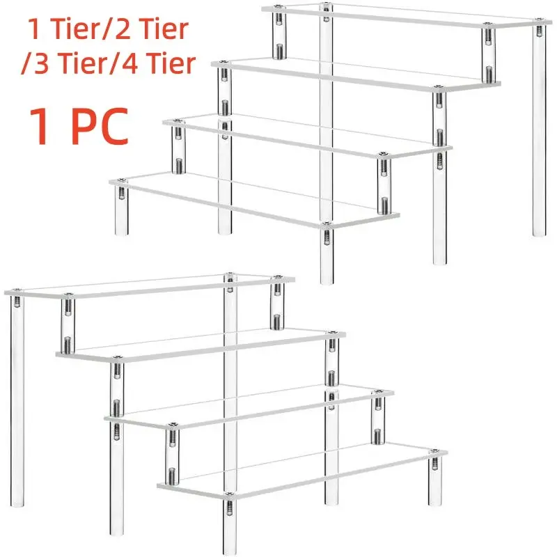 1 Pc Acrylic Risers Display Stands Perfume Organizer Display Shelf & Versatile Cupcake Stand Holder Display Risers for Figures Dessert Shelves for Party for Decoration and Organizer Display Rack Decorative Storage Organizers Clear Acrylic Organizer