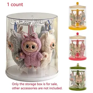 Rotating Display Box, 1 Count Clear Dustproof Display Box, Home Organizer for Keychain, Watch, Jewelry, Home Organizer for Living Room Bedroom Study Room