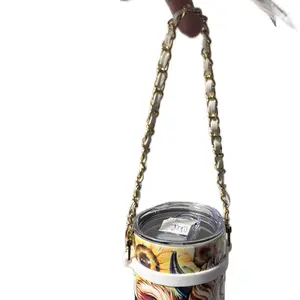 Silicone portable rope handle with chain.