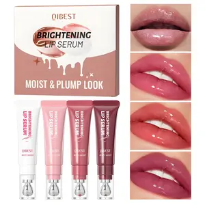 4-piece lip gloss set, Lip Moisturizer Gloss, moisturizing, easy to apply, lightweight, waterproof, natural lip makeup, Glitter Lipgloss