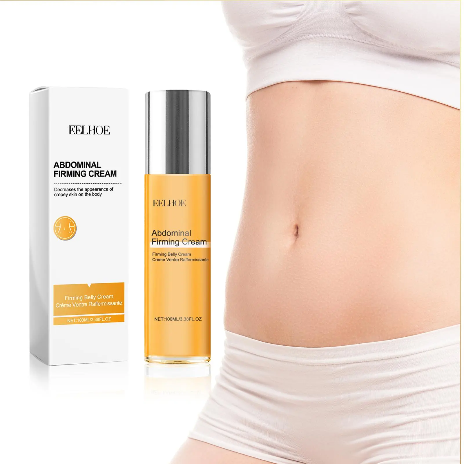 Abdominal Firming Essence Cream, Moisturizing & Nourishing Body Skin Massage Cream, Hydrating Body Care Product for Women & Men, Skin Smoothing Firming Body Shaping Cream, Firming Belly Cream, Body Contouring Cream