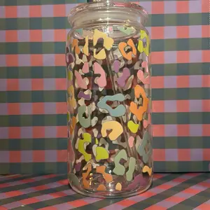 Colorful Cheetah Print Drinking Cup