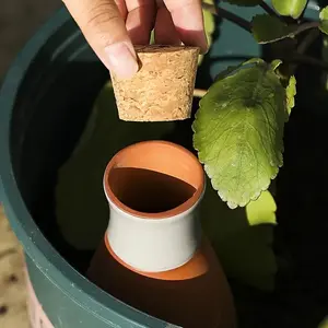 Terracotta Self-watering Planter, Easy Refill for 1 Week, Perfect for Indoor & Outdoor Plants, Garden Supplies, Home Improvement Supplies