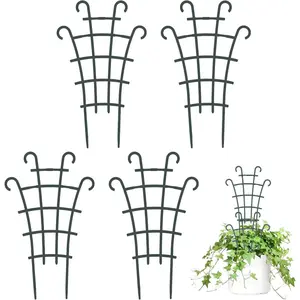 4 count Small Trellis for Potted   Trellis Indoor Trellis for Potted  Stackable Plastic  Support Houseplant for Climbing Indoor Monstera Pothos Ivy  Decor