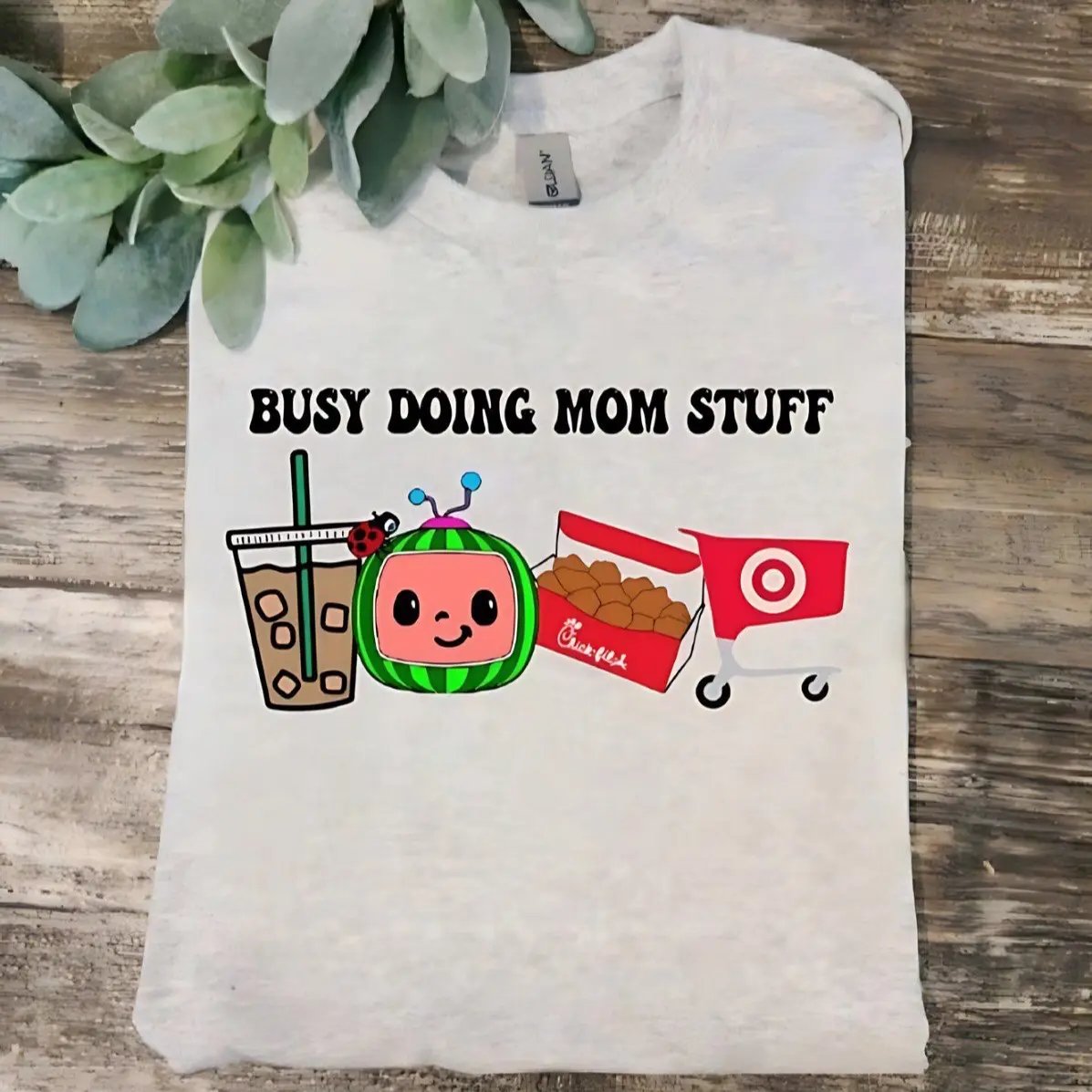 Cocomelon Cute Mama T-Shirt - Funny Design, Size Medium for Busy Moms - Blouses - Tops