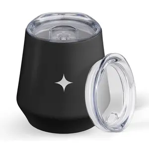 JoyJolt  12oz Vacuum Insulated Stemless WineTumbler w/ Lid