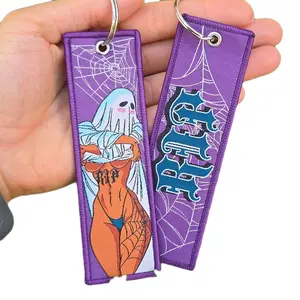 RIP Sexy Ghost Girl Jet Tag Keychain