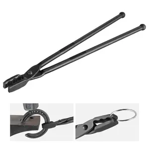 VEVOR Blacksmith Tongs, 18 V-Bit Bolt Tongs, Carbon Steel Forge Tongs with A3 Steel Rivets, for Long, Irregular, and Nail-shaped Forgings, for Beginner and Seasoned Blacksmiths and BladesmithsVEVOR Super Brand Day
