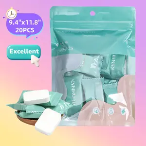 20Pcs Large Compressed Towels,Disposable Face Towels, Disposable Facial Towel, 9.4 inch x 11.8 inch Compressed Hand Wipe, Camping Towel, Portable Compressed Coin Tissue for Travel/Home/Outdoor Activities