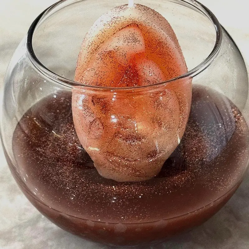 LITLABNOLA "Healing" Candle with Mary & Jesus Image in Amber Vessel Vanilla Caramel Spice Scent for Spiritual Comfort and Healing