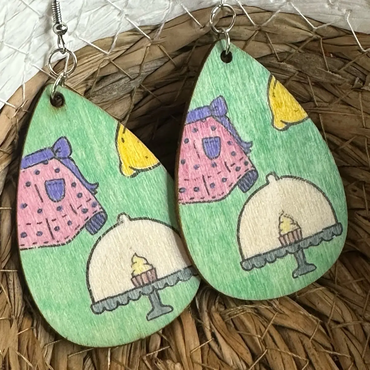 Stay Kind Be Kind Handmade Wooden Earrings - Just for Funsies Collection