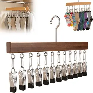 HatNest™ Wooden Hat Organizer – Wall-Mounted Bamboo Rack for Caps, Fedoras & Clo