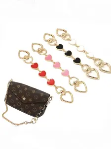 Heart Design Bag Chain Extender, Wallet Strap Extension, Handbag Shoulder Strap Replacement, Fashion Upgrade Accessory