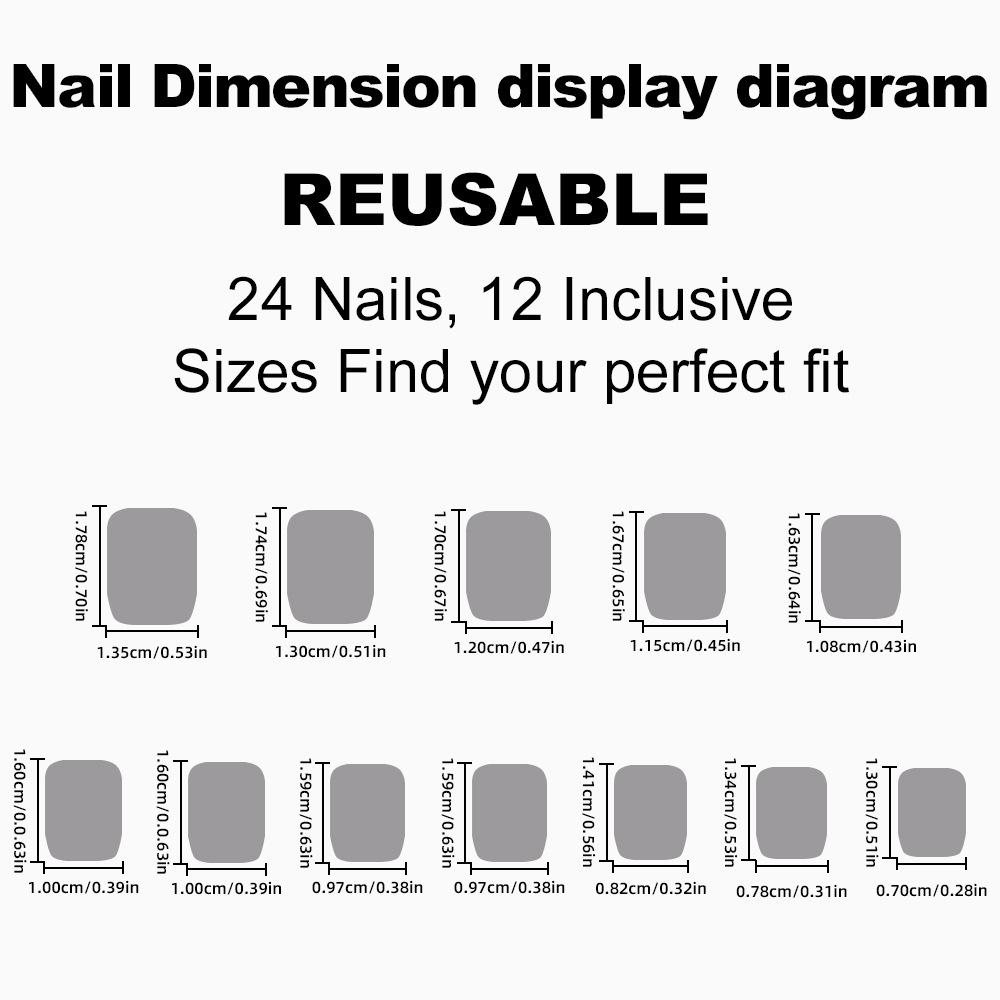 24 pieces of short oval false nails, with a natural nude color sheen and texture, complemented by delicate floral decorations. They fit comfortably and remain firmly in place for a long time. Suitable for daily use and spring events. fashionable style