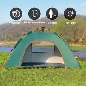 [Fast Shipping] Outdoor Pop-Up Tent, Portable Camping Tent for Travel Beach Fishing, Sun & Rain Protection for 2-3/3-4 Person Glamping Tent camping accessories camping essentials gazebo Breathable Waterproof Tent outdoorfun