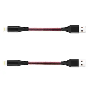 Short Lightning Cable 2Pack 7Inch USB Charging Cord, for iPhone Charger 14/13/12 Pro/11/Xs Max/Xr/X/8/7/6/6s Plus/SE/5c/5s/5,for iPad Air/Mini 1/2/3/4/5