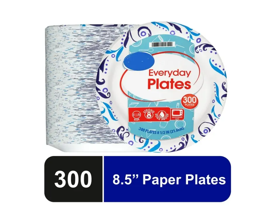 Everyday Disposable Paper Plates 8.5" 300 Count