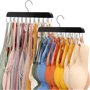 Bra Organizer for Closet, Tank Top Hanger, Bra Hanger 20 Hooks Capacity, Foldable for Closet Organizer and Storage, Multi Space Saving for Bra (2)