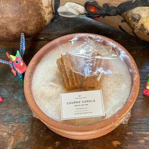 Churro Scented Hand-Poured Plant-Based Soy Wax Candle, 8-10oz Cruelty-Free Long-Lasting Aroma Freshener for Cozy Spaces, Home Decoration (Home Supplies Category), Cruelty-Free Candles