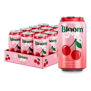 (A)Bloom Pop Prebiotic Soda – Strawberry Cream Flavor, Prebiotic Soda for Gut Health Support, Low Calorie Soda, No Caffeine, Healthy Soft Drink Alternative, 12oz Cans (12 Pack)