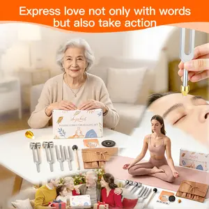 Mother’s Day Gifts Resonance Tuning Forks for Healing Set- Includes(128Hz, 136.1Hz, 432Hz, 528Hz), with Vegan Leather Pouch &Activator, for Chakra Balance/Sound Therapy/Yoga/Meditation/Stress &Relaxation,