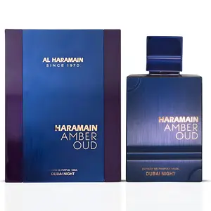 Al Haramain Amber Oud Dubai Night Extrait De Parfum Spray 100ML (3.4 oz) with Spicy Saffron, Rich Agarwood, Floral & Woody Notes, Luxurious Fragrance
