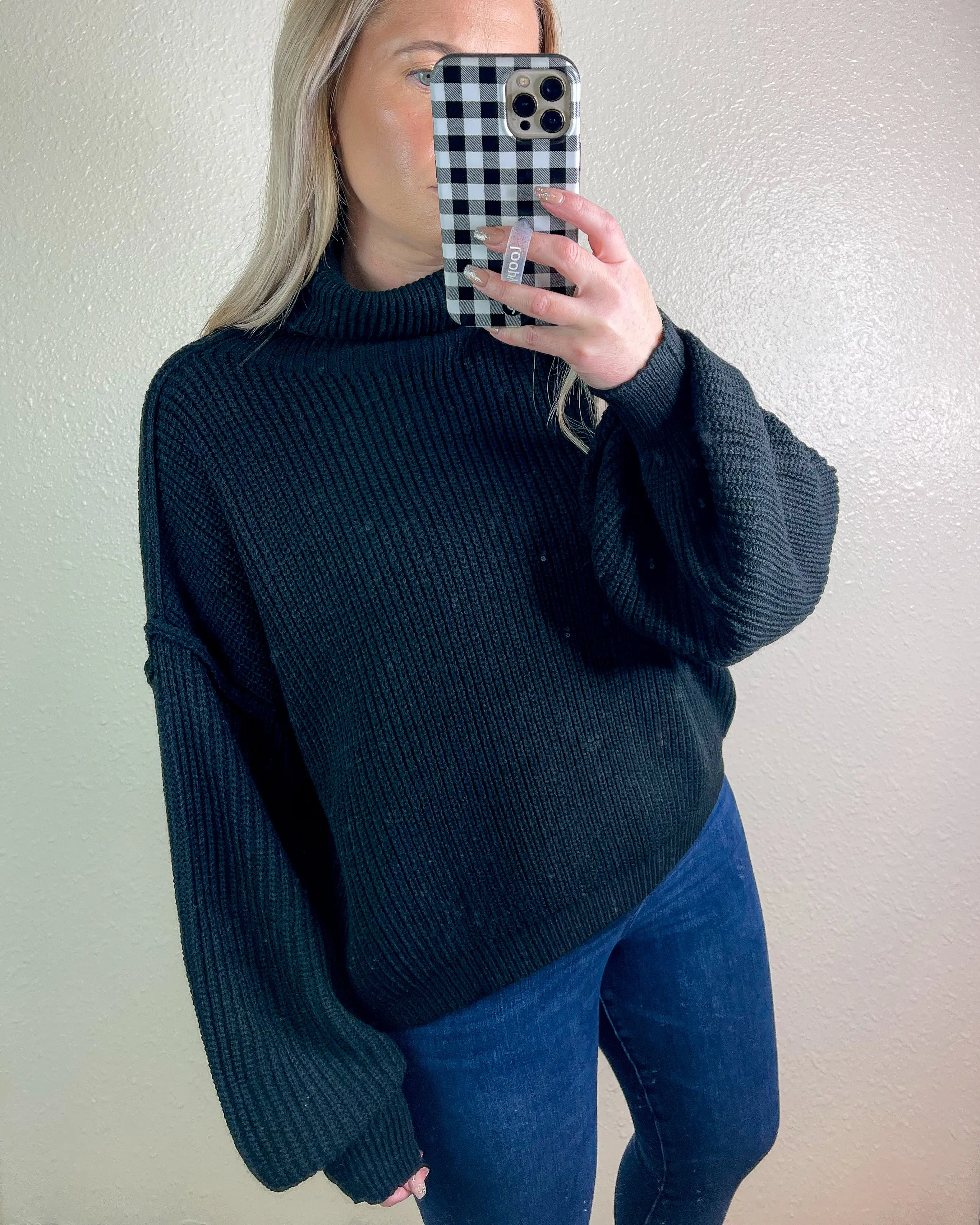 Believe Oversized Turtleneck Sweater