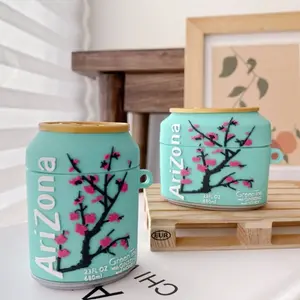 Arizona Tea Apple AirPods Case, Headphones Accessories, Music, Keychain, Food and Drink, Kids, Christmas, Birthday, Gifts for Her, Earphones, Phone