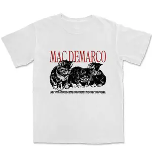 Retro Cat Love Mac Demarco Graphic Tee - Mac Demarco Casual Merch - Album Cover Tee - Printed Graphic Tee For Gift - Music Shirt - Top Menswear Womenswear Streetwear