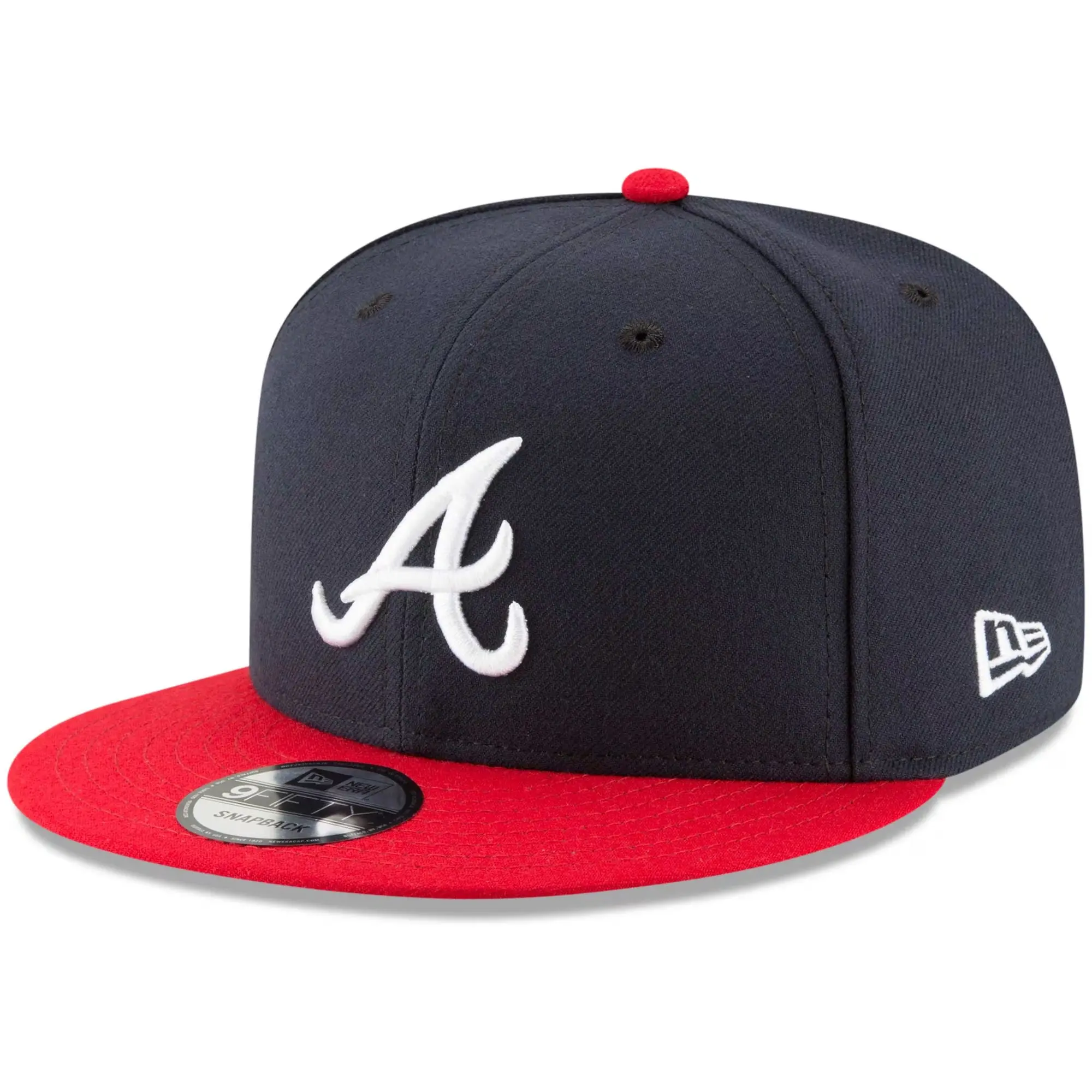 Atlanta Braves New Era Black/Red Team Color 9FIFTY Snapback Hat