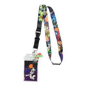 Space Jam ToonSquad Vs Monstars Character Lanyard ID Holder With Mask Rubber Charm And Collectible Sticker