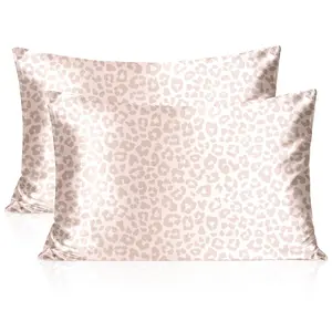 YANIBEST Leopard Satin Pillowcase, Silk Pillow Cases for Hair and Skin with Zipper, Christmas Gifts, Exquisite Packaging for Women Men#SummerVibes
