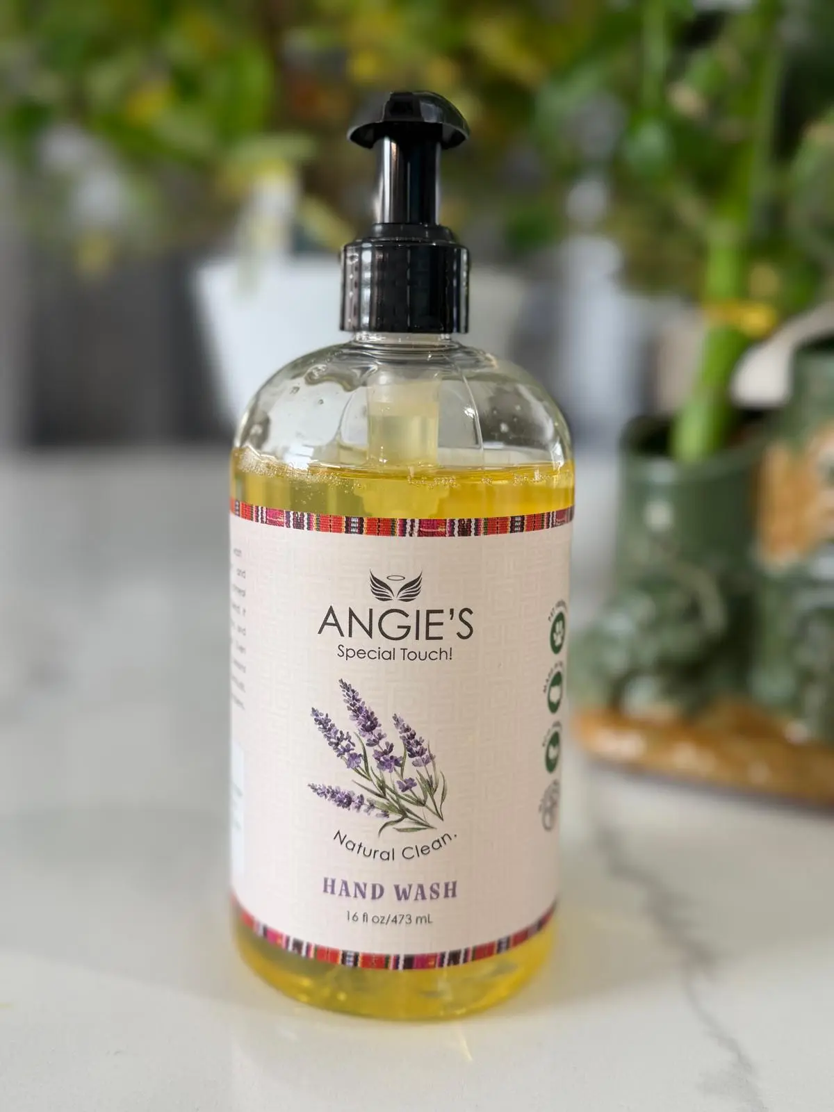 Angie's Special Touch Moisturizing Cleansing Hand Wash with Aloe & Oatmeal, Nourishing & Paraben Free for Sensitive & All Skin Types, 16 fl oz, Daily, Gentle, Soothing, Natural