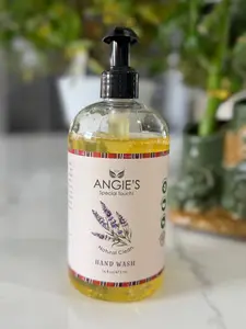 Angie's Special Touch Natural Clean Hand Soap Cleanser - Moisturizer, Hydrating, 98% Naturally Derived with Aloe Extract, Oatmeal Extract, Essential Oil Blend, for Daily Sensitive Skin, 16 Fl oz