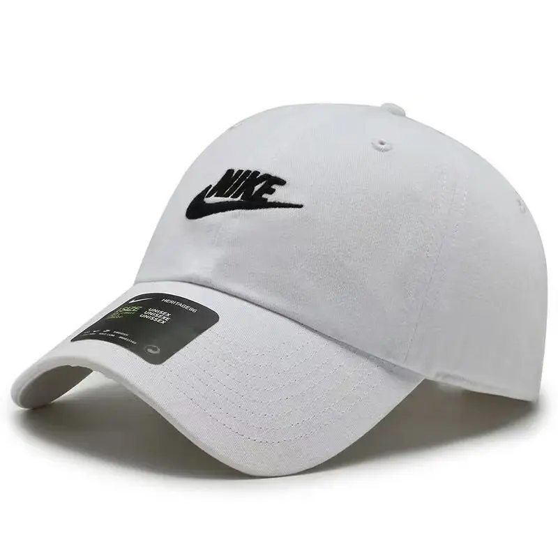 NIKE Unisex Adult Heritage86 Adjustable Fit Baseball Cap - Futura Washed Look, All-Season Polyester Knit, 60cm Adjustable Strap, Breathable 1-Size Athletic Casual White Hat, Adjustable Fit Hat
