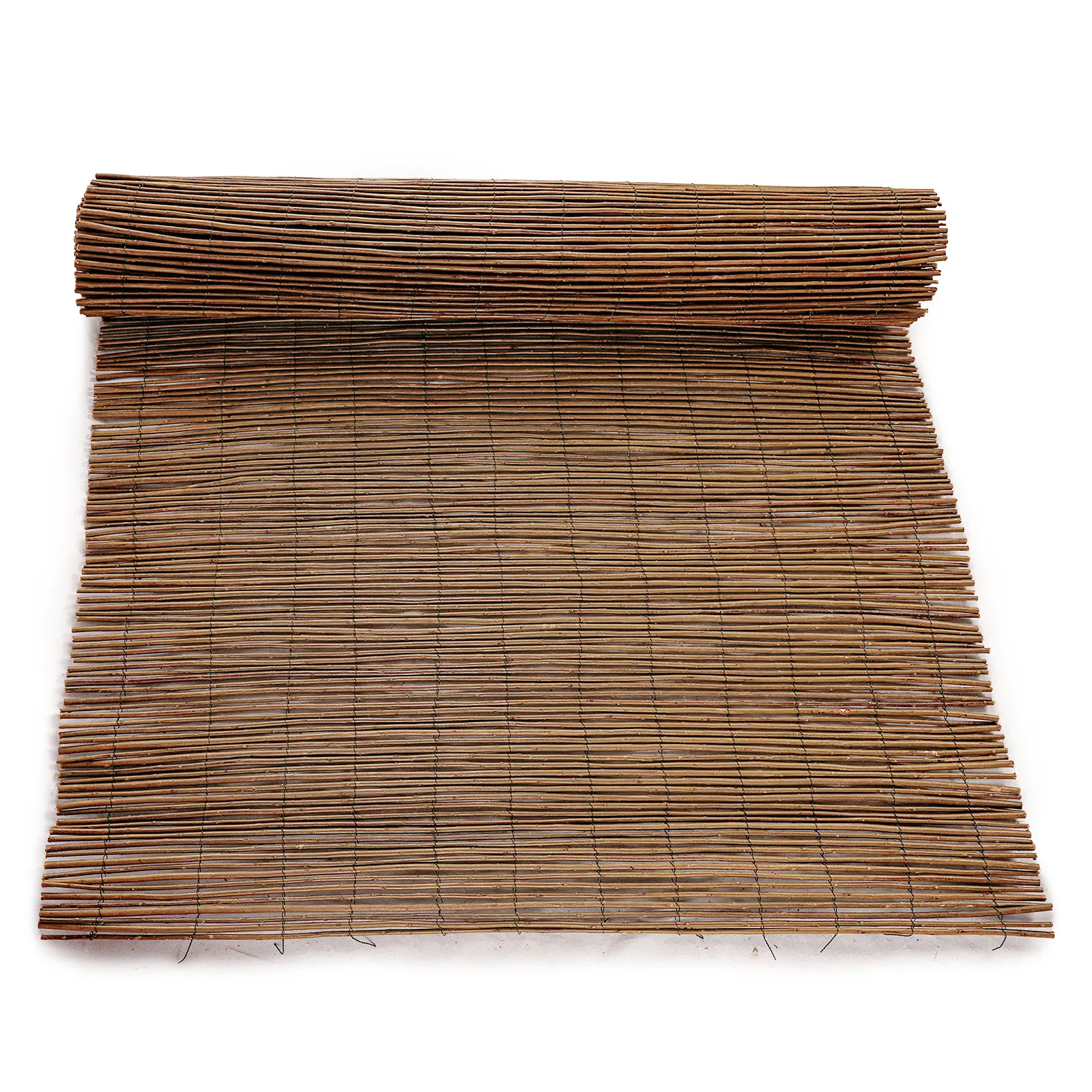 Brown Rolled Wood Fence, Rustic Decorative Privacy Fencing for Garden, Balcony & Outdoor Spaces,Available in 2FT, 4FT & 6FT Heights