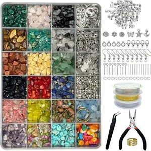 Making Supplies Kit - 1587 count Beads,  Beads,  Pliers, Beading Wire, Earring Hooks, Rings, Bracelets for Girls and Adults