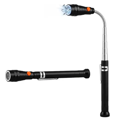 Extendable Magnetic Pickup Tools - Telescoping Magnet with LED Flashlight Gifts for Men, Fathers Day Mens Gifts from Daughter Son, Birthday Gifts for Men Dad Him