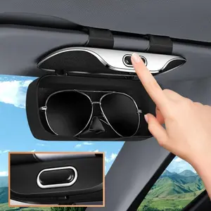 Car Sun Visor Sunglasses Holder, Auto Eyeglasses Organizer Box, Vehicle Visor Accessories Glasses Protective Storage Case for Woman Man, Car Organizers, Car Organization Supplies