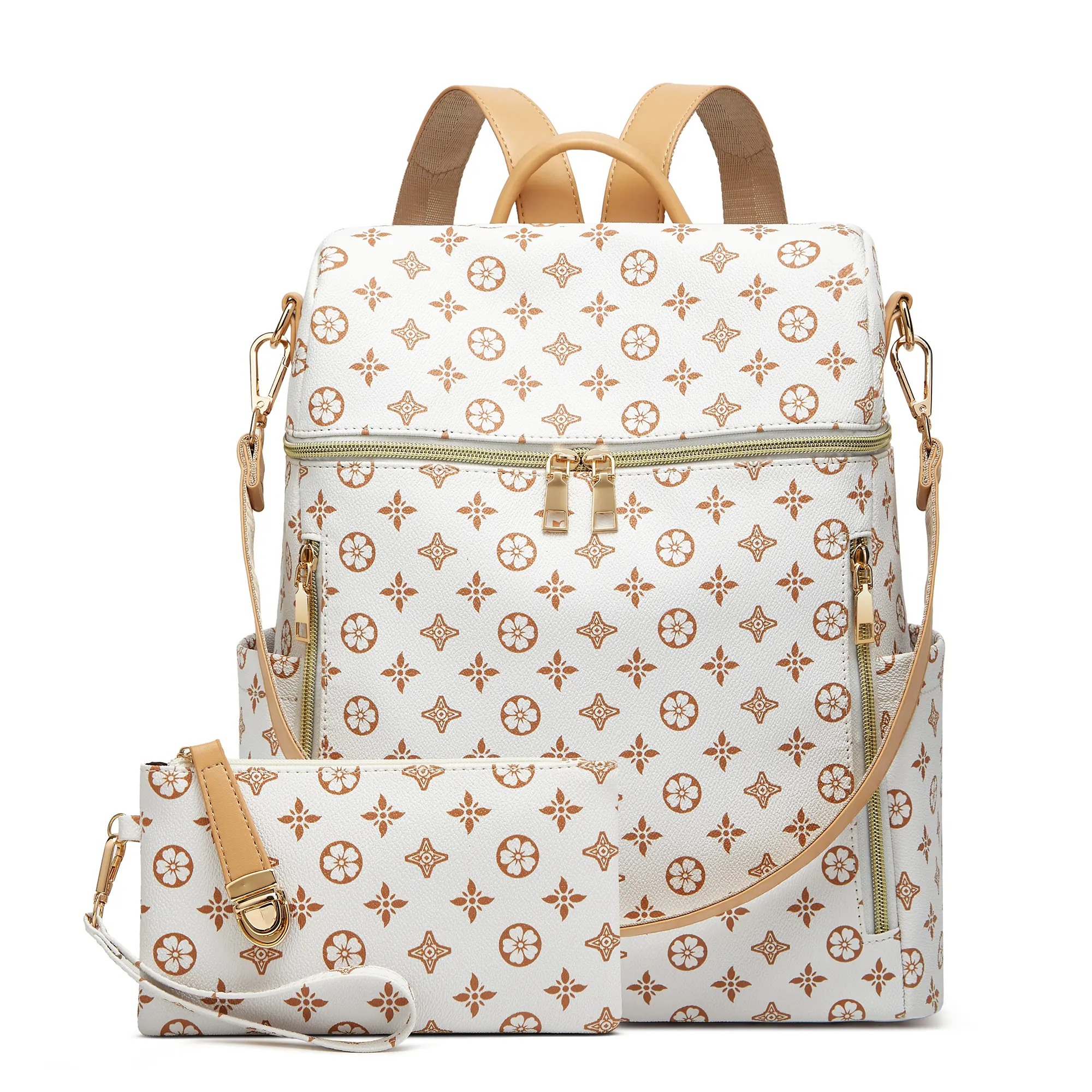 White Triple Zipper