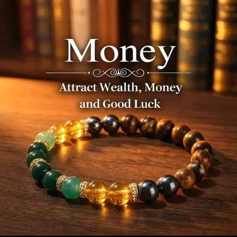 Money Bracelet with Hematite and Tiger's Eye - Luck Bracelet - Attract Wealth, Abundance and Prosperity