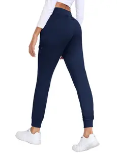 MoFiz Women's Fleece Lined Hiking Pants Water Resistant High Waisted Thermal Joggers Winter Running Sweatpants Zip Pockets